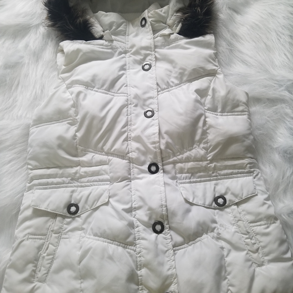 Faded Glory White Puffy Jacket